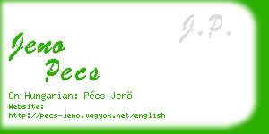 jeno pecs business card